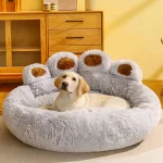 Dog Bed Winter Cat Pet Sofa Cute Bear Paw Shape - Image 3